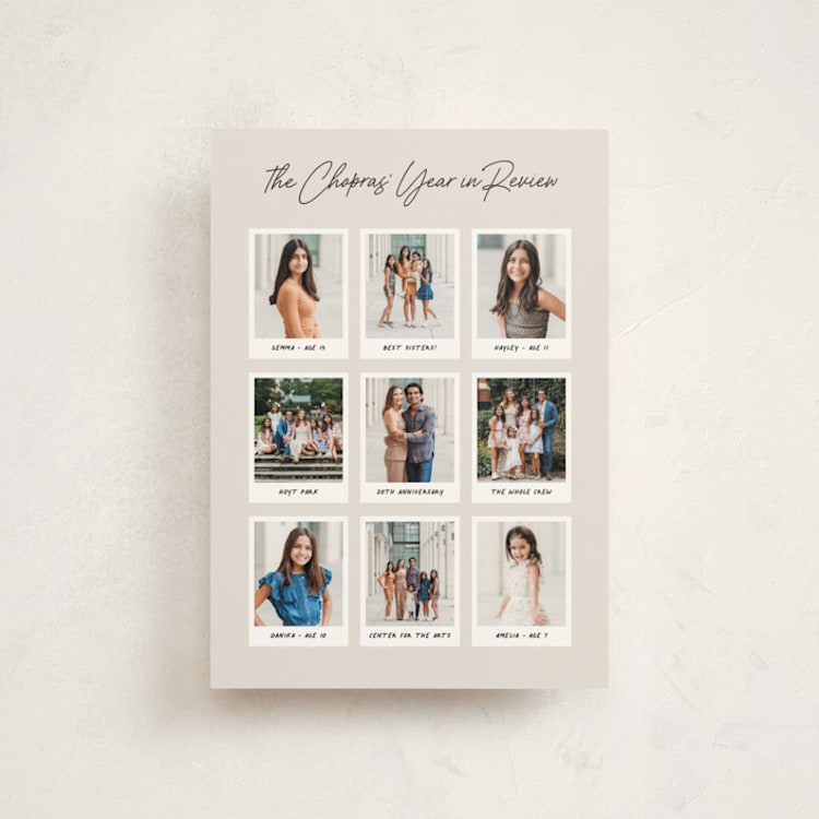 "Year in Review" - Holiday Cards in Latte by Hooray Creative - Front
