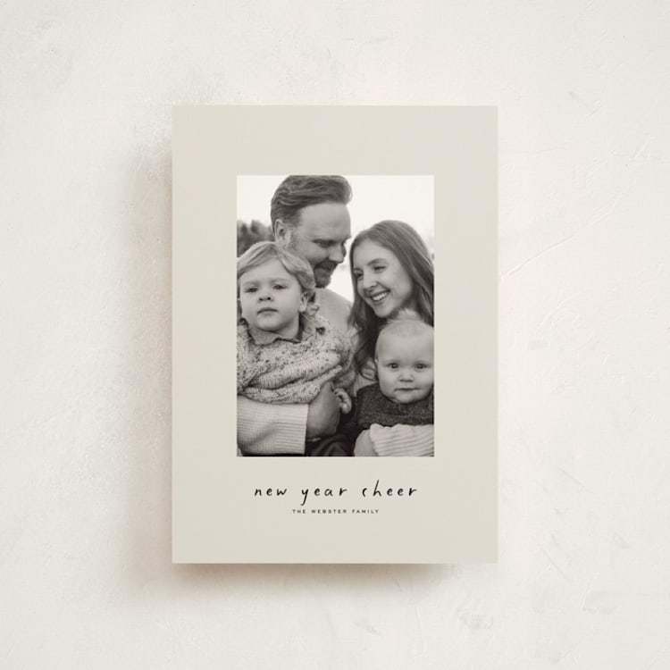 "Above all" - Holiday Cards in Newsprint by Lea Delaveris - Front