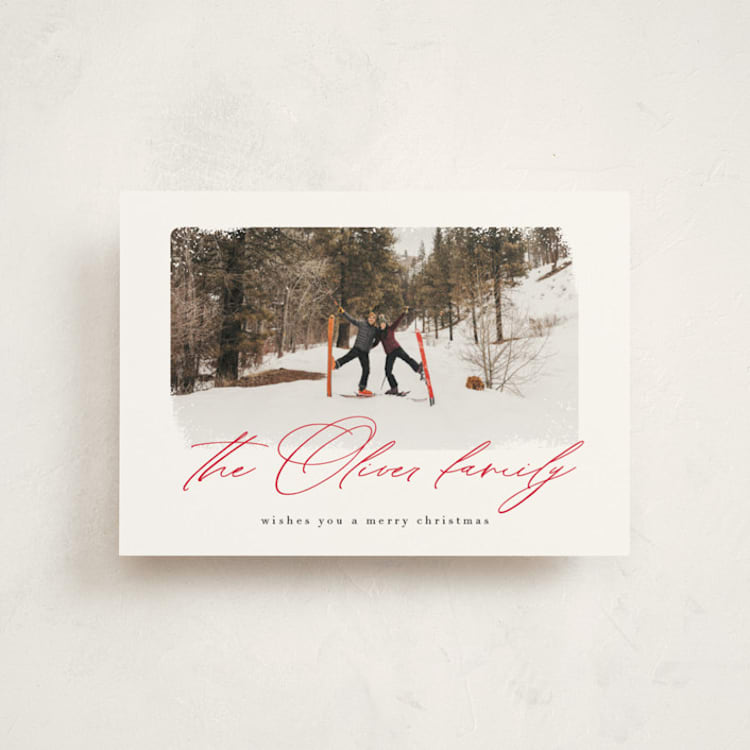 "Family Signature" - Holiday Cards in Holly Berry by AK Graphics - Front