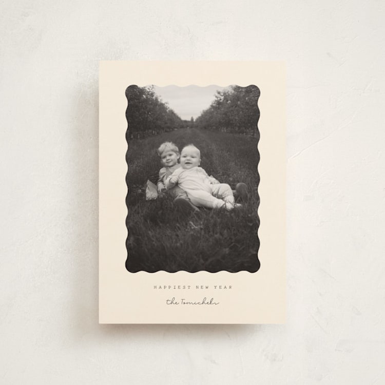 "nostalgic blessings" - Holiday Cards in Chardonnay by Sara Hicks Malone - Front