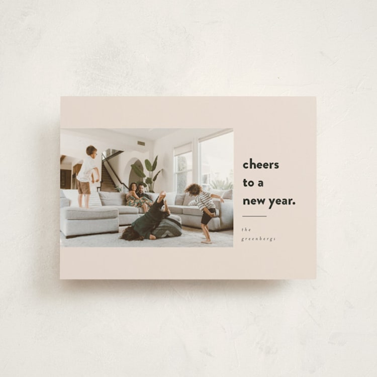 "Messy & Bright" - Holiday Cards in Blush by Iveta Angelova - Front