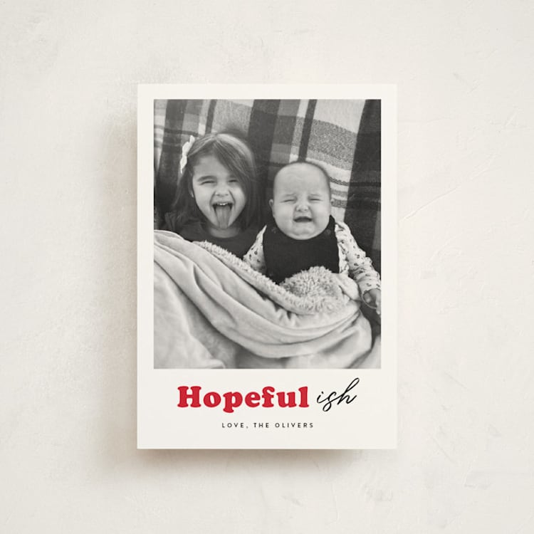 "Festive-ish" - Holiday Cards in Holly by Carrie ONeal - Front