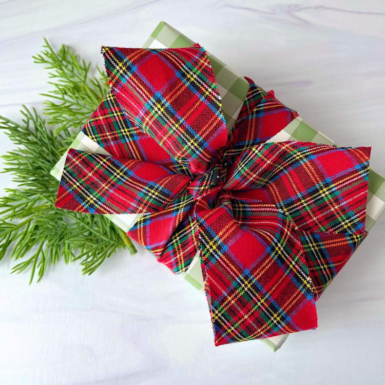 "Tartan Plaid Cotton Holiday Ribbon" - Holiday Ribbons and Bows in red by Honey Silks Co