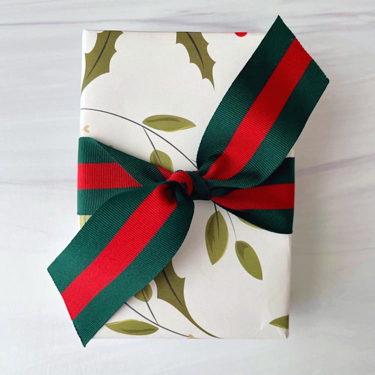 "Hampton Holiday Ribbon 1.5" x 15 feet" - Holiday Ribbons and Bows in red by Honey Silks Co