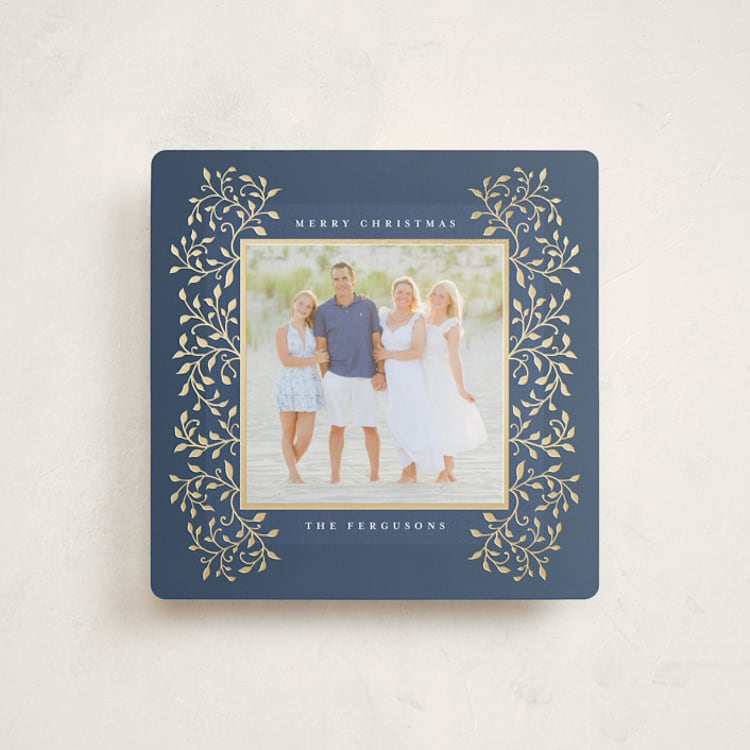 "Laurel" - Holiday Cards in Navy by Tamara Hilje - Front