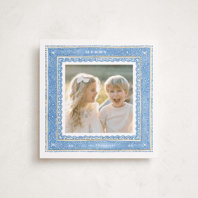 "dots and snowflakes" - Holiday Cards in Frost by Anastasia Makarova - Front
