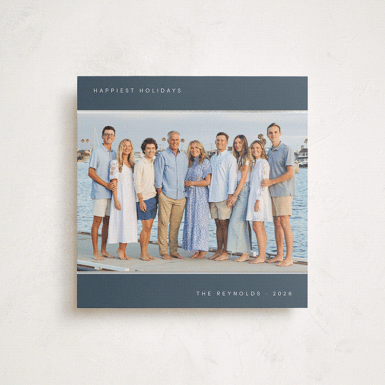 "minimal lines" - Holiday Cards in Navy by Dana Duricekova - Front