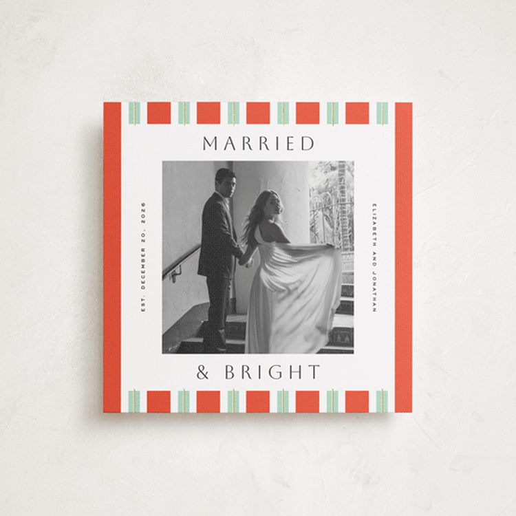 "Holiday Rhythm" - Holiday Cards in Peppermint by Yuliya Evseeva - Front