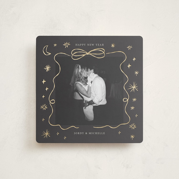 "Popz Border" - Holiday Cards in Iron by Kartika Paramita - Front