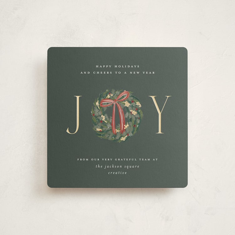 "Everleigh" - Holiday Cards in Evergreen by Jelena Vuletic - Front