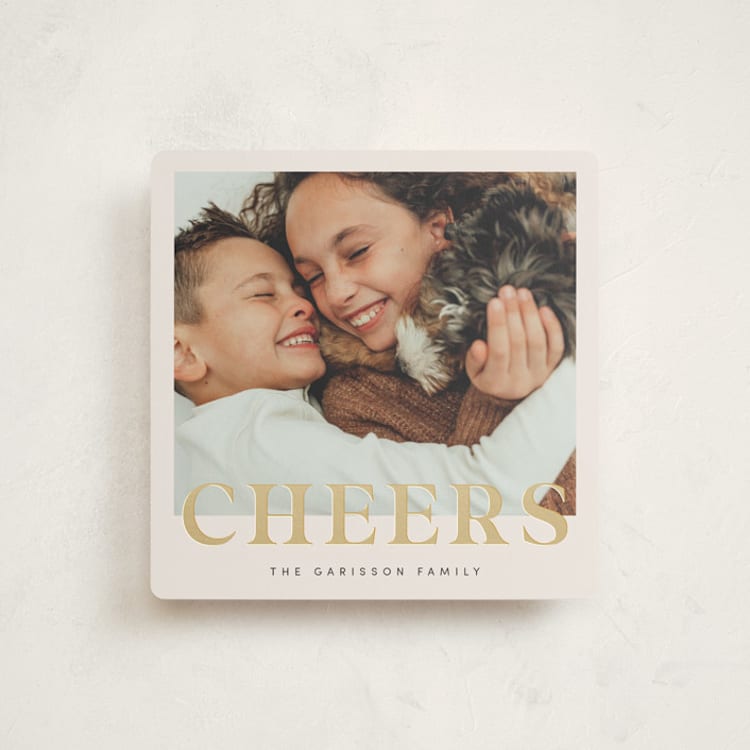 "NY Cheers" - Holiday Cards in Champagne by Ilene Guy - Front