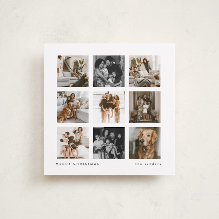 "The Keepsake Grid" - Holiday Cards in Snow by Lucrecia Caporale - Front
