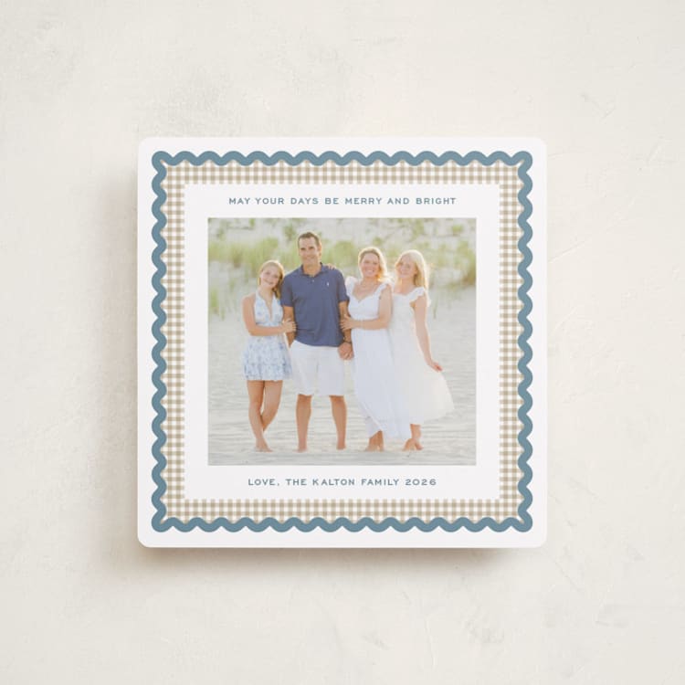 "Gingham Fun" - Holiday Cards in Frost by Erin German - Front