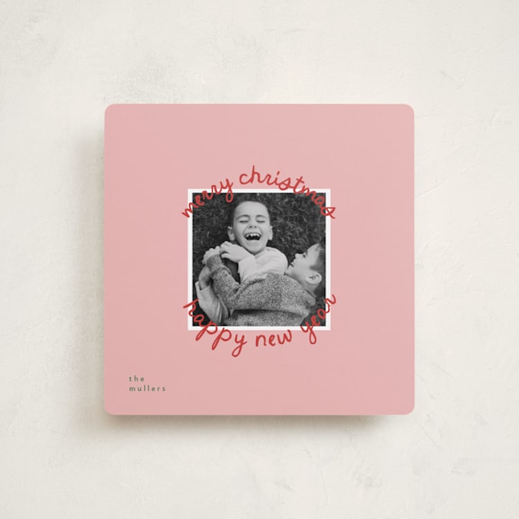 "Circale" - Holiday Cards in Candy Cane by Christie Garcia - Front