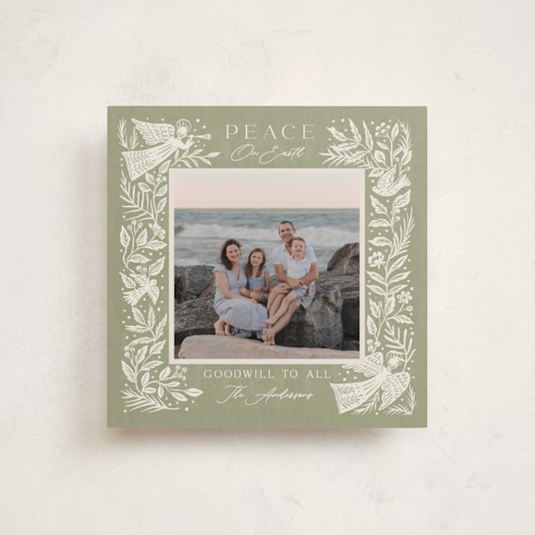 "Angels" - Holiday Cards in Olive by Elly - Front