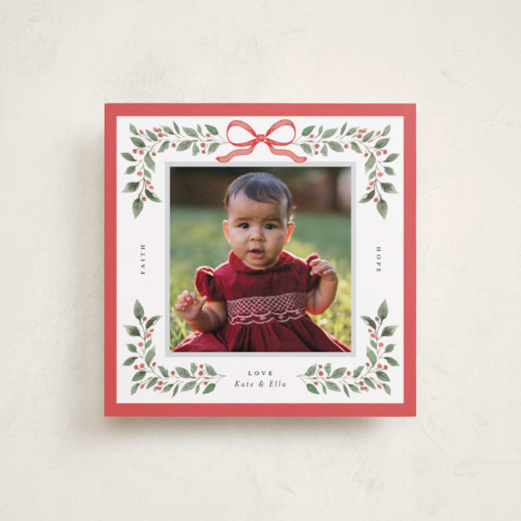 "Ella" - Holiday Cards in Cranberry by Itsy Belle Studio - Front