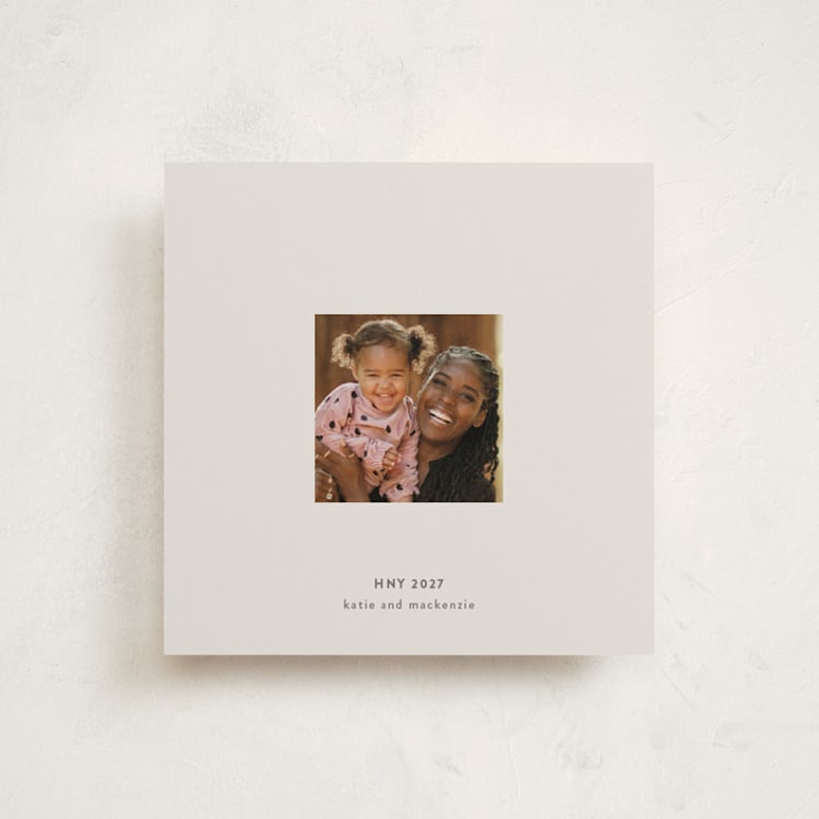 "Blank Slate" - Holiday Cards in Fog by Gwen Bedat - Front