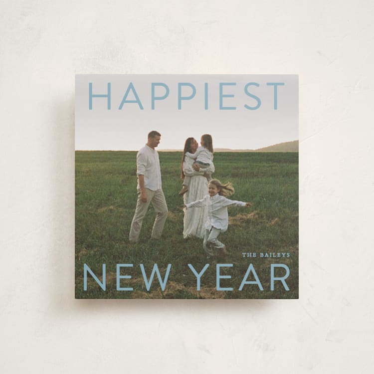 "Simple Type" - Holiday Cards in Frost by Angela Thompson - Front