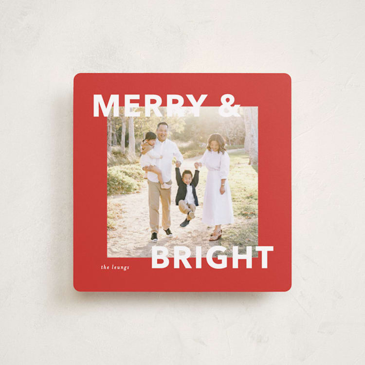 "Merry Bright" - Holiday Cards in Holly by Angela Thompson - Front