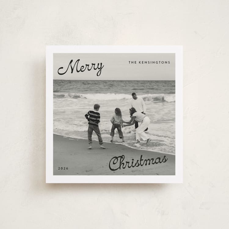 "Forme & Type" - Holiday Cards in Coal by Lucrecia Caporale - Front