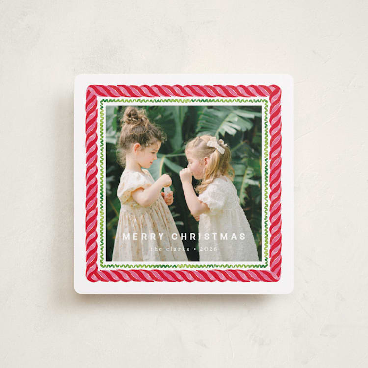 "VERY CANDY" - Holiday Cards in Pepermint by Pati Cascino - Front