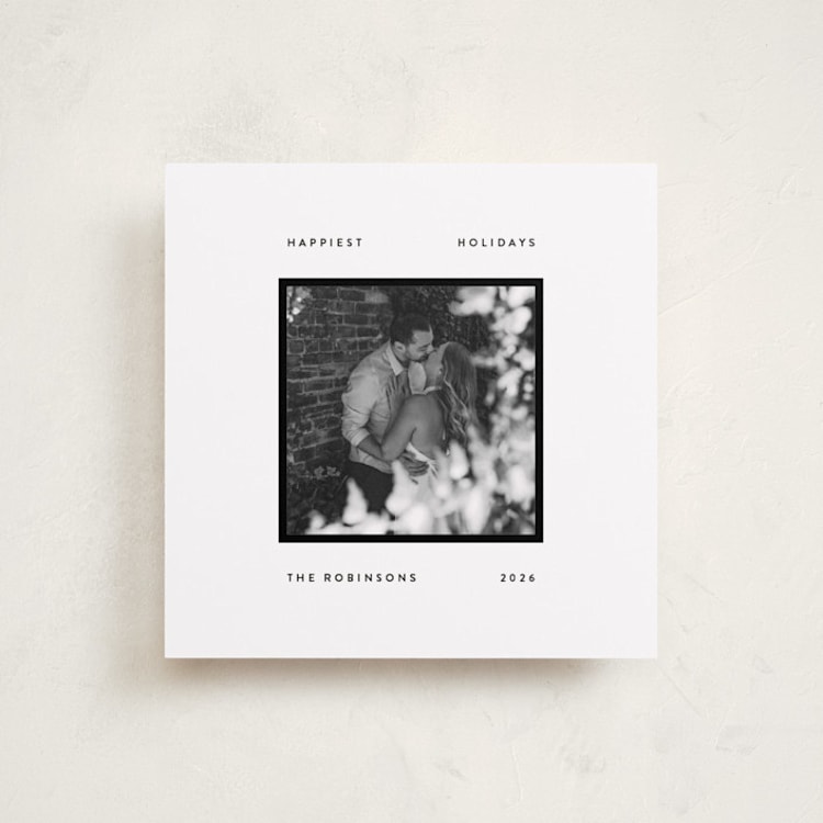 "modern frame" - Holiday Cards in Charcoal by JoAnn Jinks - Front