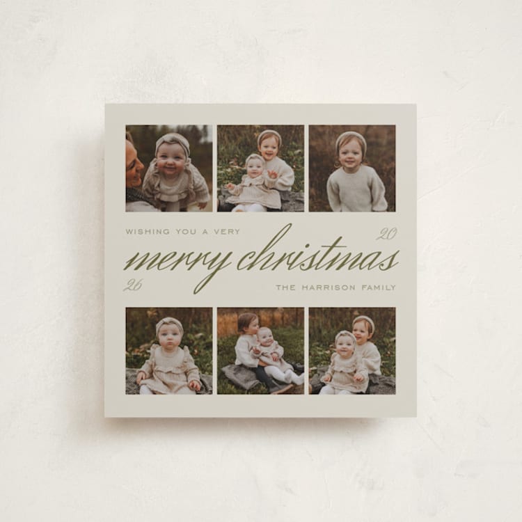 "Square Poster" - Holiday Cards in Cookie by Danie Romrell - Front