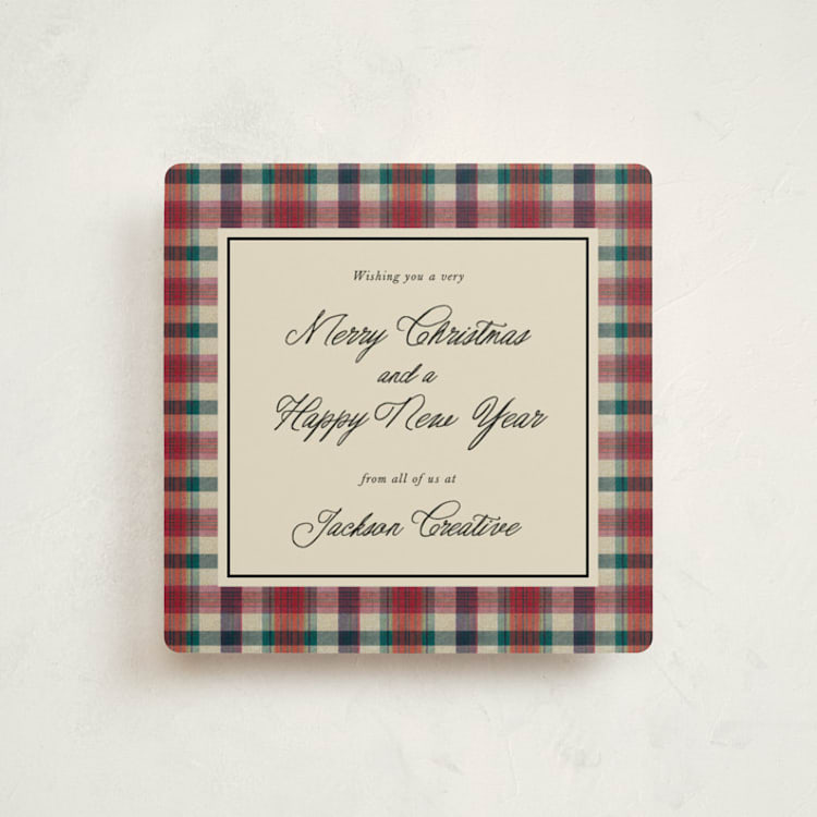 "Vintage plaid" - Holiday Cards in Tartan by Maja Cunningham - Front
