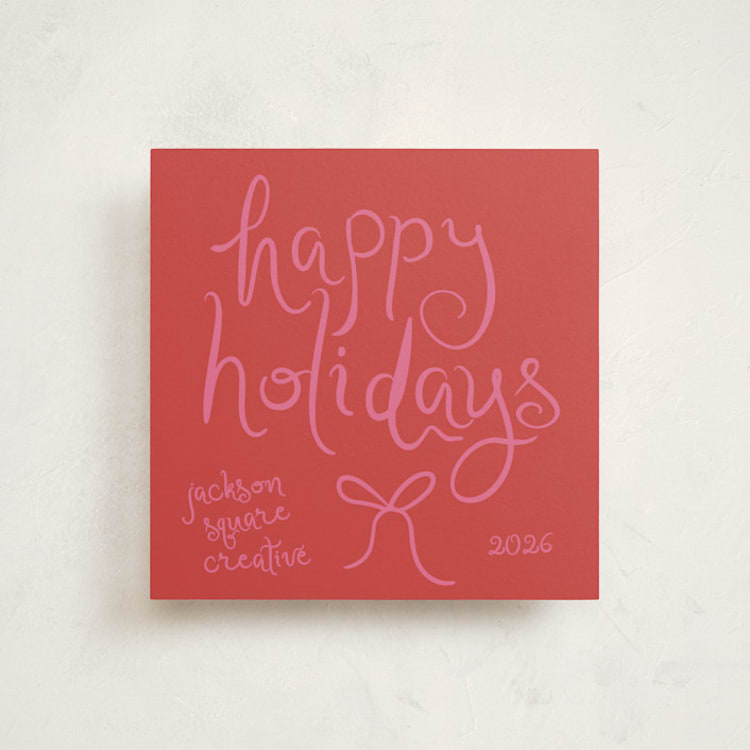 "letters" - Holiday Cards in Berry by JoAnn Jinks - Front
