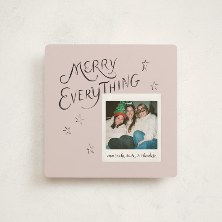 "Coloring Christmas" - Holiday Cards in Antique Lace by Pink House Press - Front
