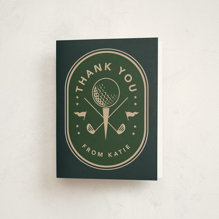 "by par" - Baby Shower Thank You Cards in Evergreen by Susan Zinader - Front