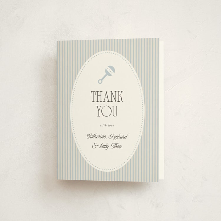 "boujee" - Baby Shower Thank You Cards in Blueberry by Benita Crandall - Front