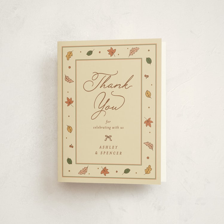"Sweet Autumn" - Baby Shower Thank You Cards in Pie by letterfix - Front