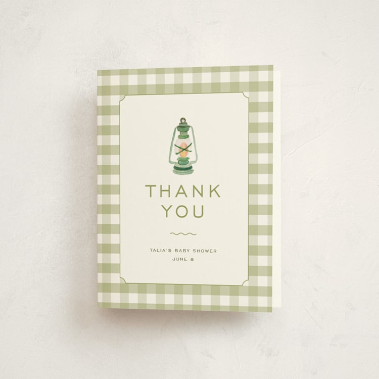"Woodland Baby Shower" - Baby Shower Thank You Cards in Forest by Reilly Kavanaugh - Front