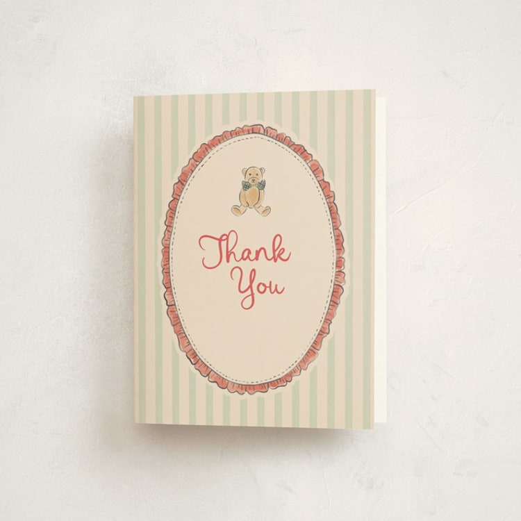 "Toys and Joy" - Baby Shower Thank You Cards in Peppermint by Creo Study - Front