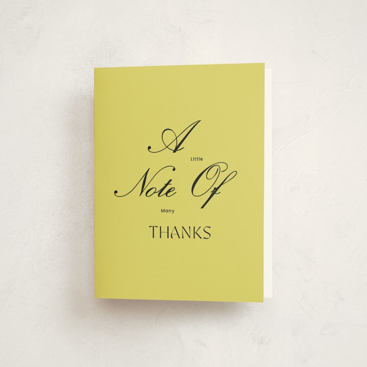 "Georgia" - Baby Shower Thank You Cards in Wasabi by Rachel Cassel - Front