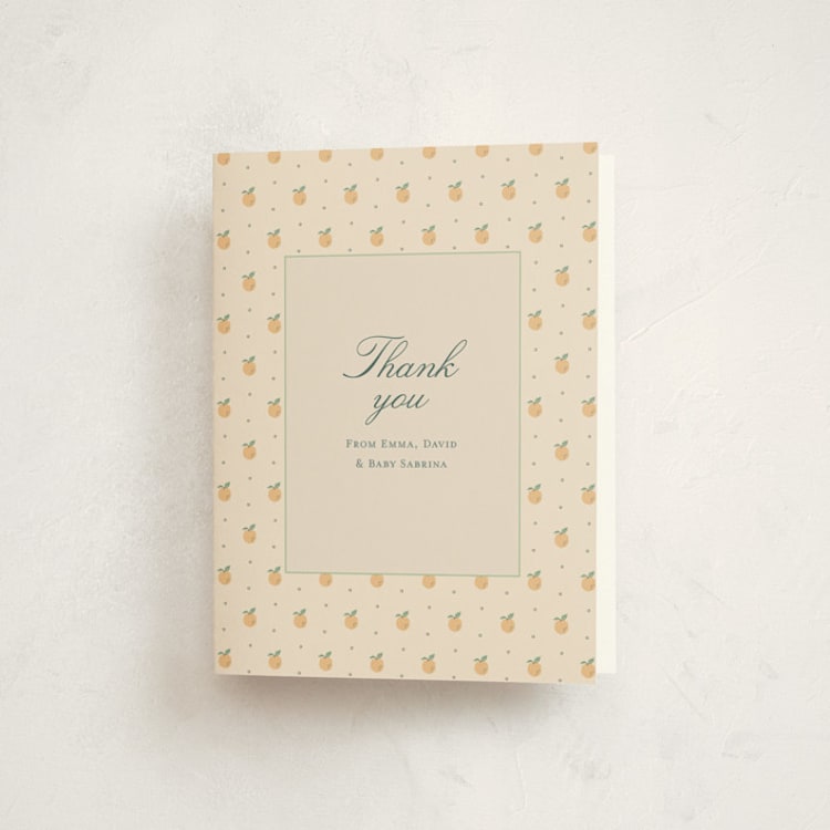 "Maison de Rêves" - Baby Shower Thank You Cards in Ciel by Sabrin Deirani - Front