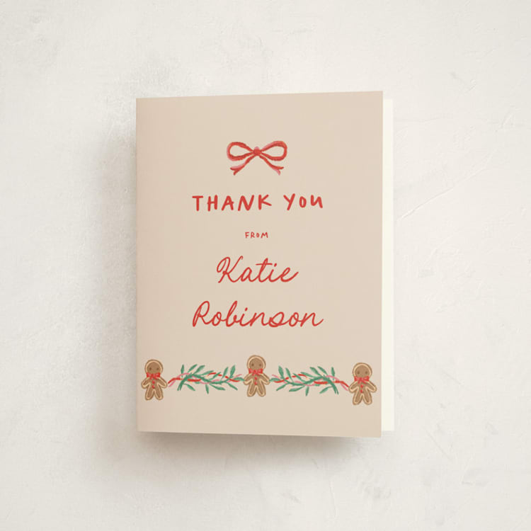 "Merry Little" - Baby Shower Thank You Cards in Santa by Claudia Orengo - Front