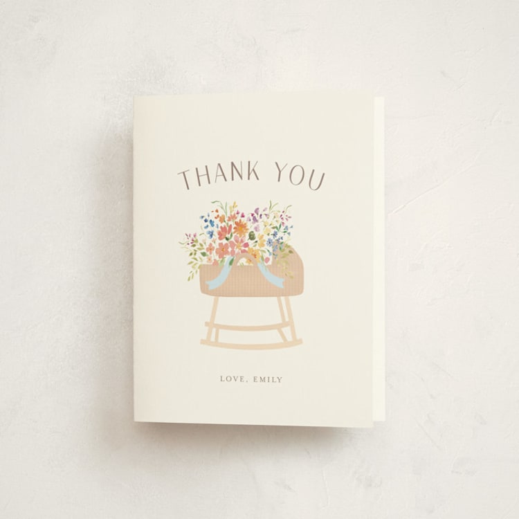 "Baby Basket" - Baby Shower Thank You Cards in Summer by Itsy Belle Studio - Front