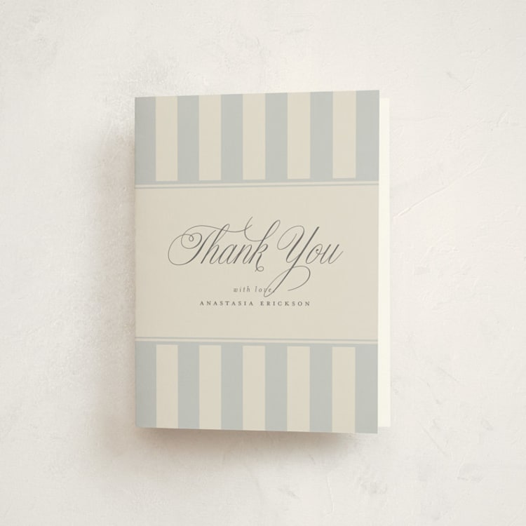"On Board" - Baby Shower Thank You Cards in Sailor by Stephanie Hawkes - Front
