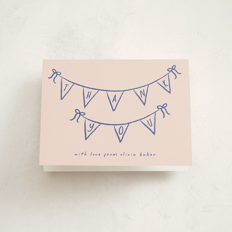 "Baby Garland" - Baby Shower Thank You Cards in Cupcake by Ashley Iwafuchi - Front