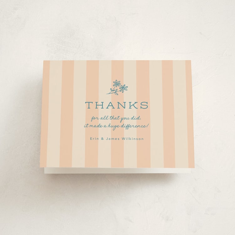 "Nesting Toolbox" - Baby Shower Thank You Cards in Peachy by Leia Matt - Front