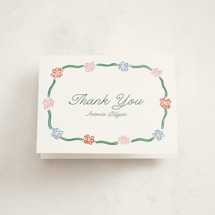 "Dilleto" - Baby Shower Thank You Cards in Garden by Pati Cascino - Front