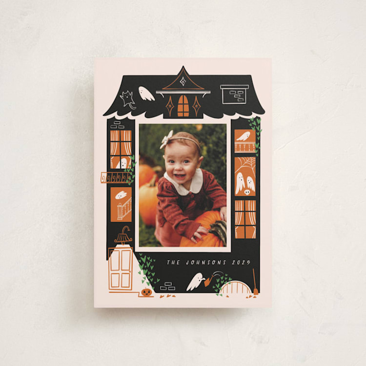 "Ghost House" - Halloween Cards in Pumpkin by Grae - Front