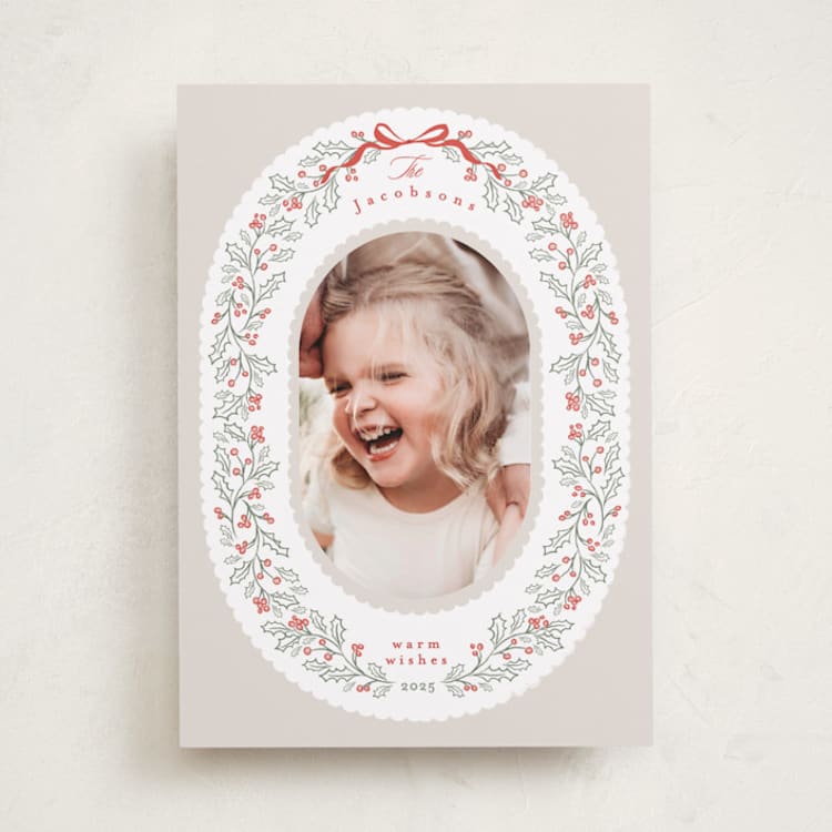 "Chantilly" - Holiday Cards in Dove by Karidy Walker - Front