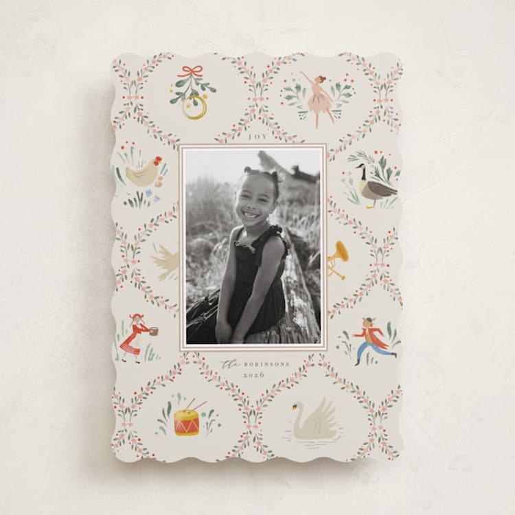 "Twelfth Day of Christmas" - Holiday Cards in Ivory by Hannah Williams - Front