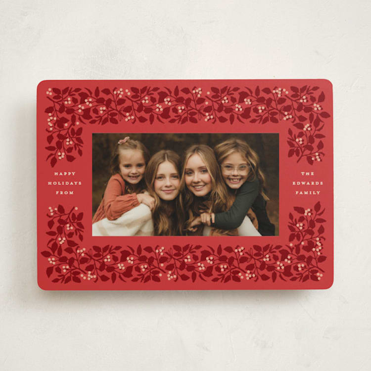 "Bramble" - Holiday Cards in Holiday Red by Olivia Kanaley Inman - Front