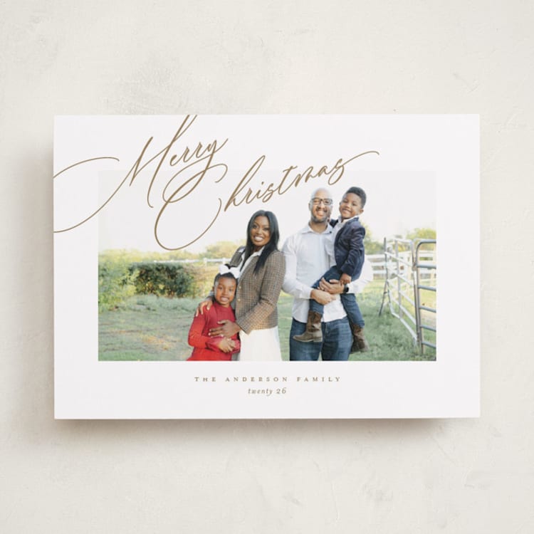 "Topper" - Holiday Cards in Golden by Jessica Williams - Front