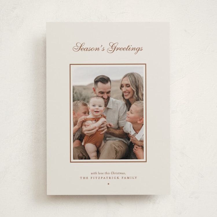 "A golden Christmas" - Holiday Cards in Caramel Latte by Blustery August - Front