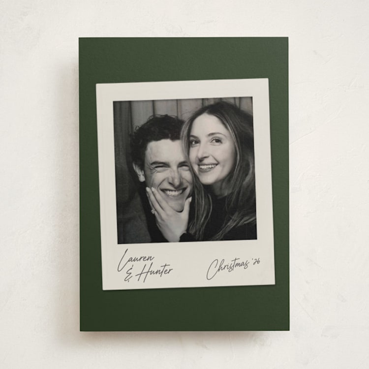 "Polaroid Holiday" - Holiday Cards in Evergreen by Chelsea Petaja - Front